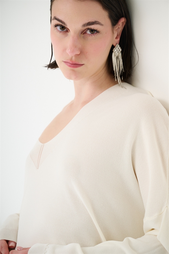 MAGLIA OVER SCOLLO V PROFONDO