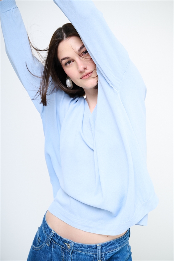 MAGLIA OVER SCOLLO V PROFONDO