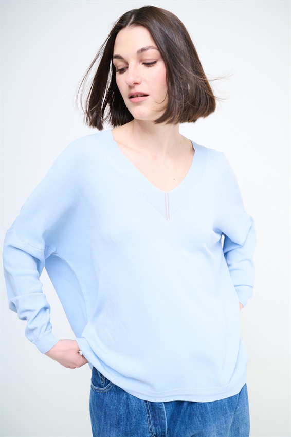 MAGLIA OVER SCOLLO V PROFONDO