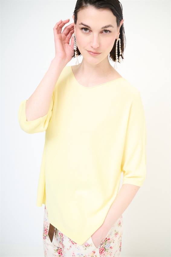 MAGLIA OVER CON MANICA PIPISTRELLO E RIGA DAV.