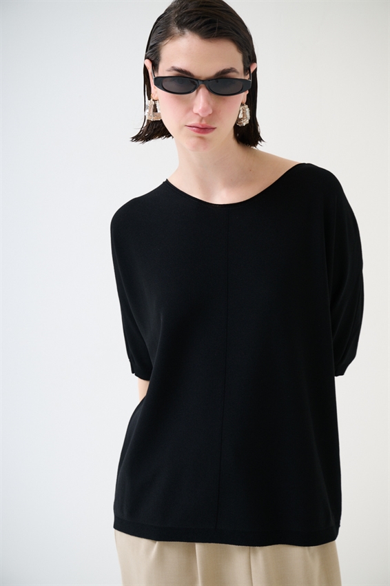 MAGLIA OVER CON MANICA PIPISTRELLO E RIGA DAV.