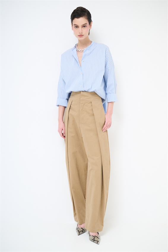 PANTALONE DRITTO CON PIEGA DAVANTI