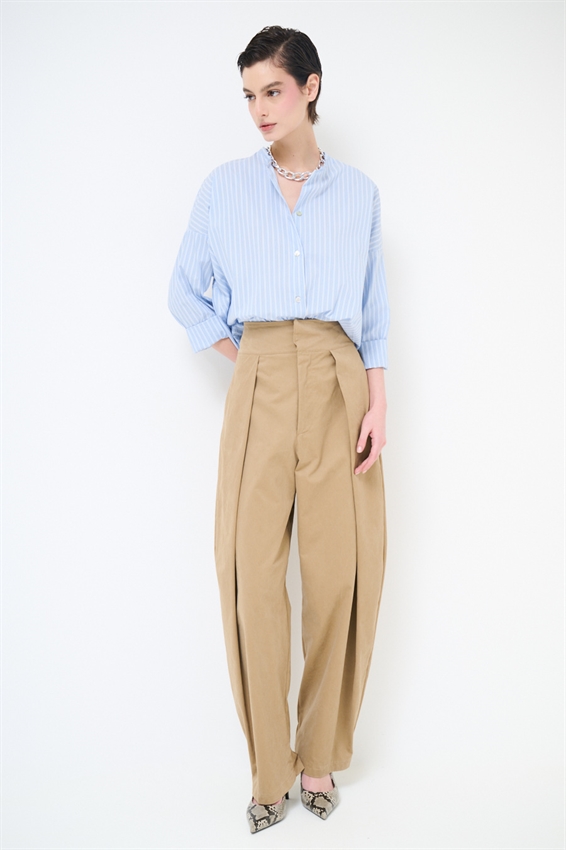 PANTALONE DRITTO CON PIEGA DAVANTI