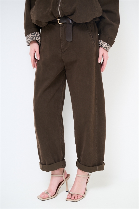 PANTALONE OVETTO DRILL LAVATO + CINTURA