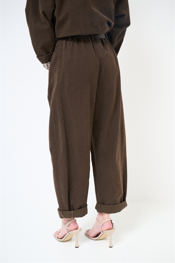 PANTALONE OVETTO DRILL LAVATO + CINTURA