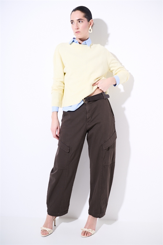 PANTA BALLOON CON TASCONI + CINTURA