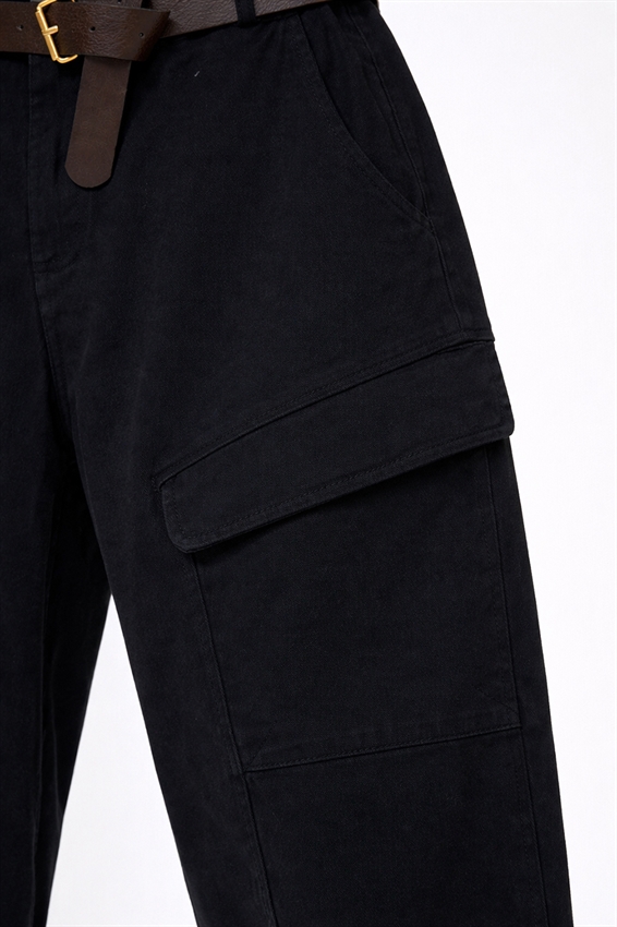 PANTA BALLOON CON TASCONI + CINTURA