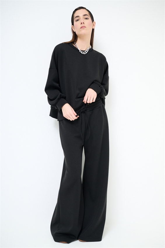 PANTAPALAZZO IN FELPA MODAL CON COULISSE