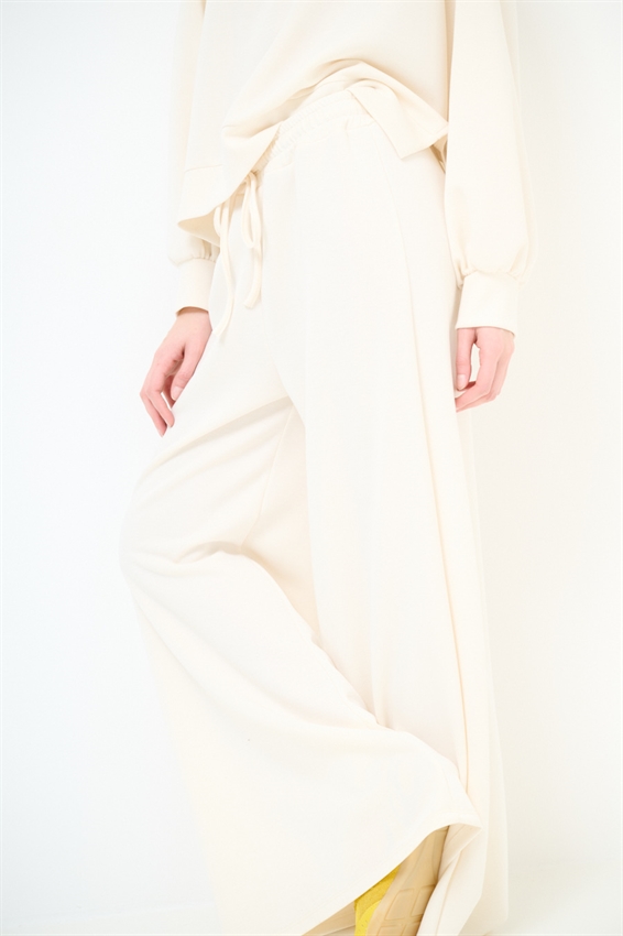 PANTAPALAZZO IN FELPA MODAL CON COULISSE