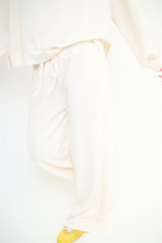 PANTAPALAZZO IN FELPA MODAL CON COULISSE