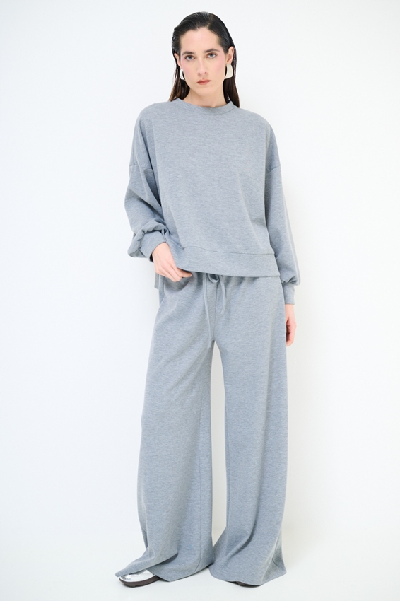 PANTAPALAZZO IN FELPA MODAL CON COULISSE