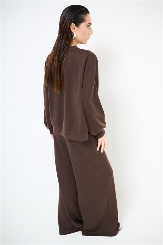 PANTAPALAZZO IN FELPA MODAL CON COULISSE