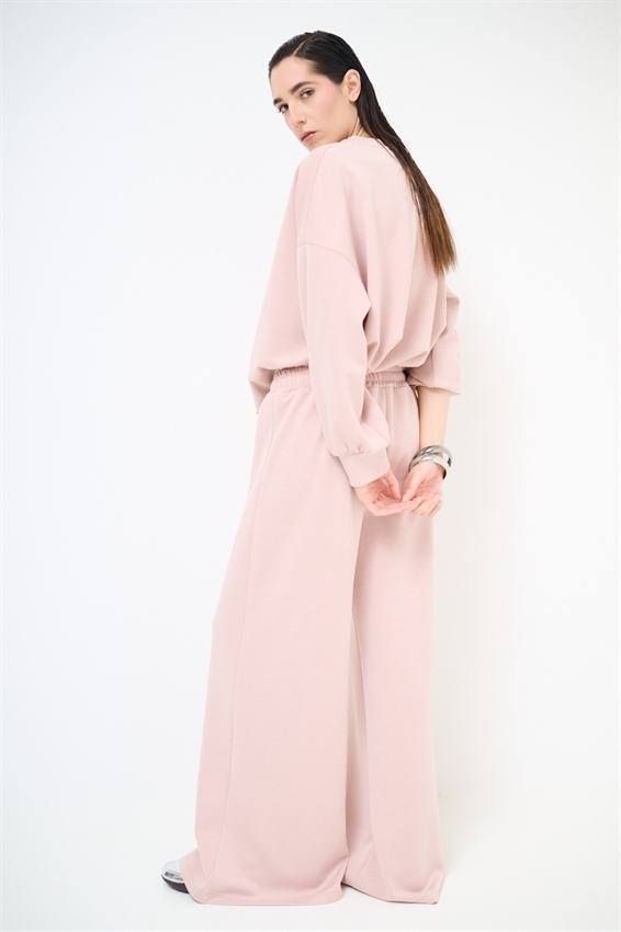 PANTAPALAZZO IN FELPA MODAL CON COULISSE