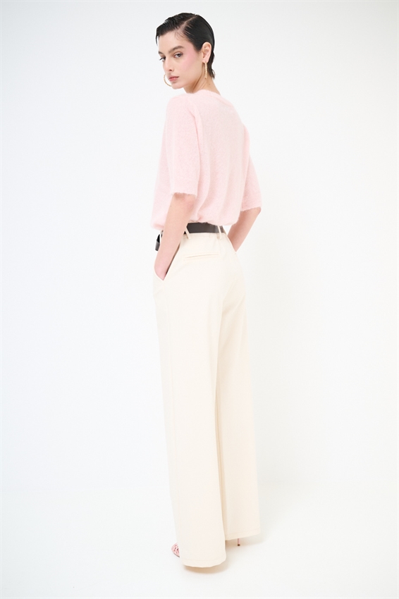 PANTA PALAZZO CON CINTURA IN PUNTO MILANO