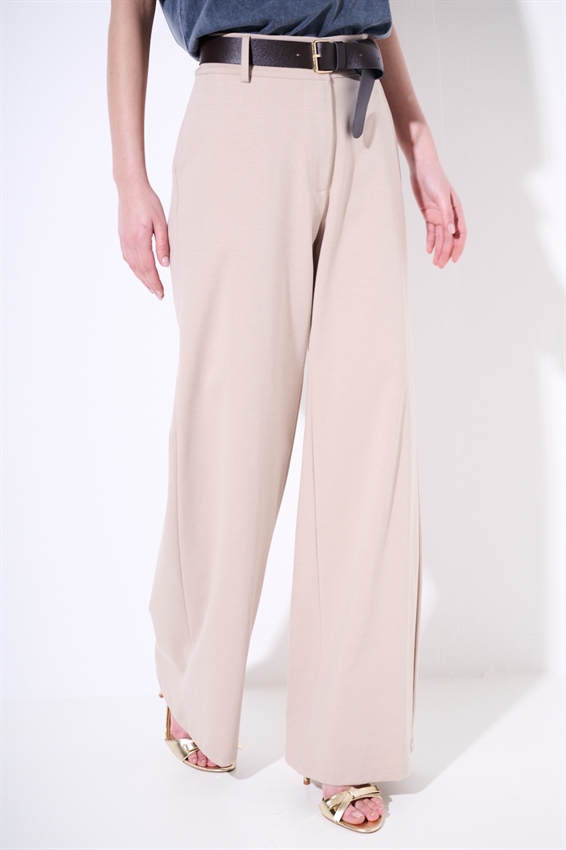 PANTA PALAZZO CON CINTURA IN PUNTO MILANO
