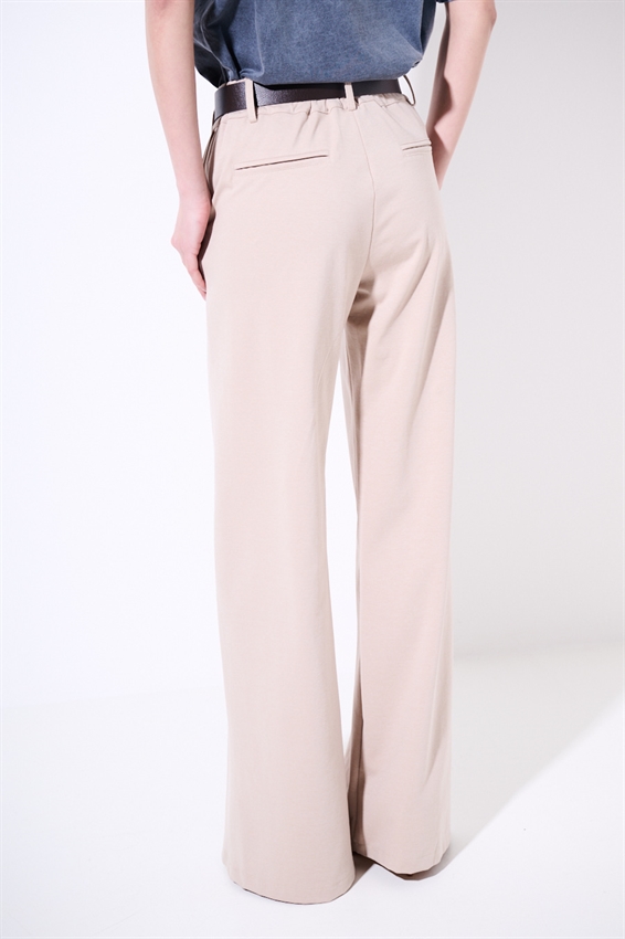 PANTA PALAZZO CON CINTURA IN PUNTO MILANO