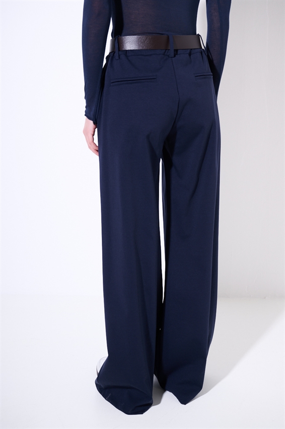 PANTA PALAZZO CON CINTURA IN PUNTO MILANO