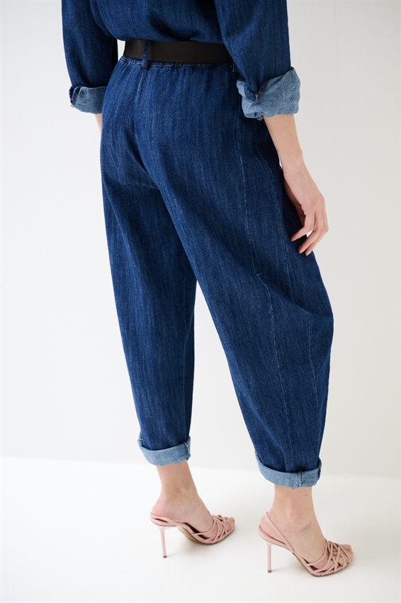 PANTA BALLOON CON TAGLI SUL FIANCO