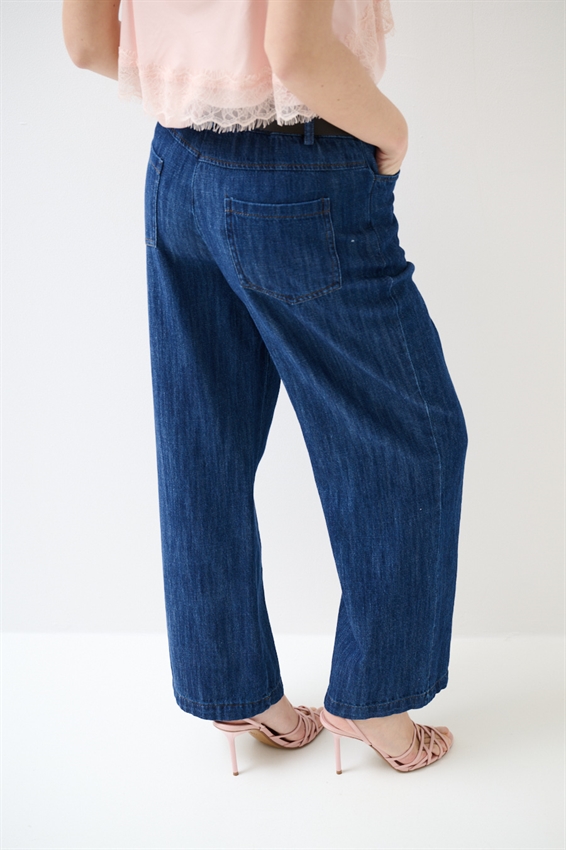 PANTALONE GAMBA DRITTA IN DENIM CON CINTURA