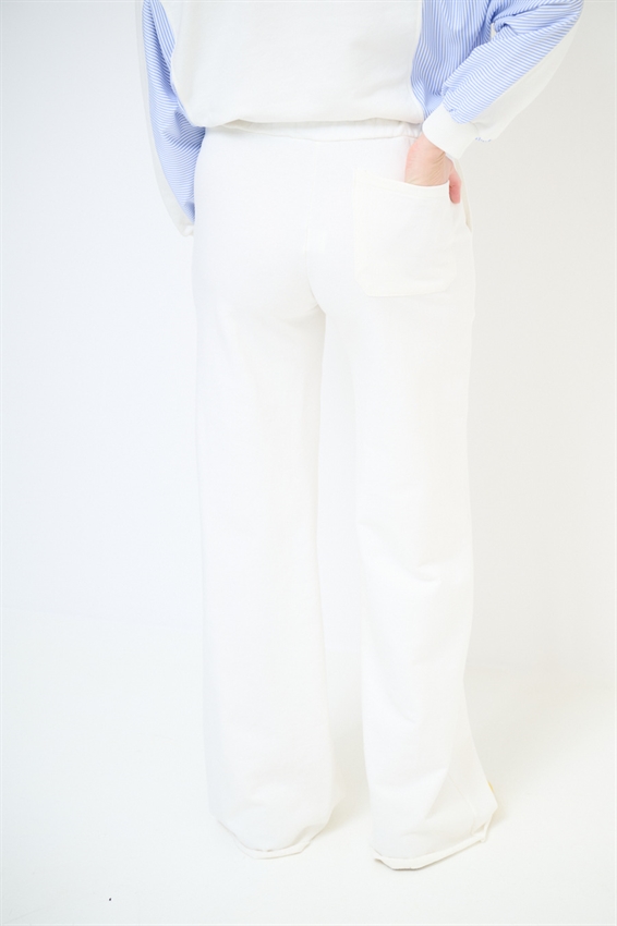 PANTALONE LARGO IN FELPA CON DOPPIO CINTURINO