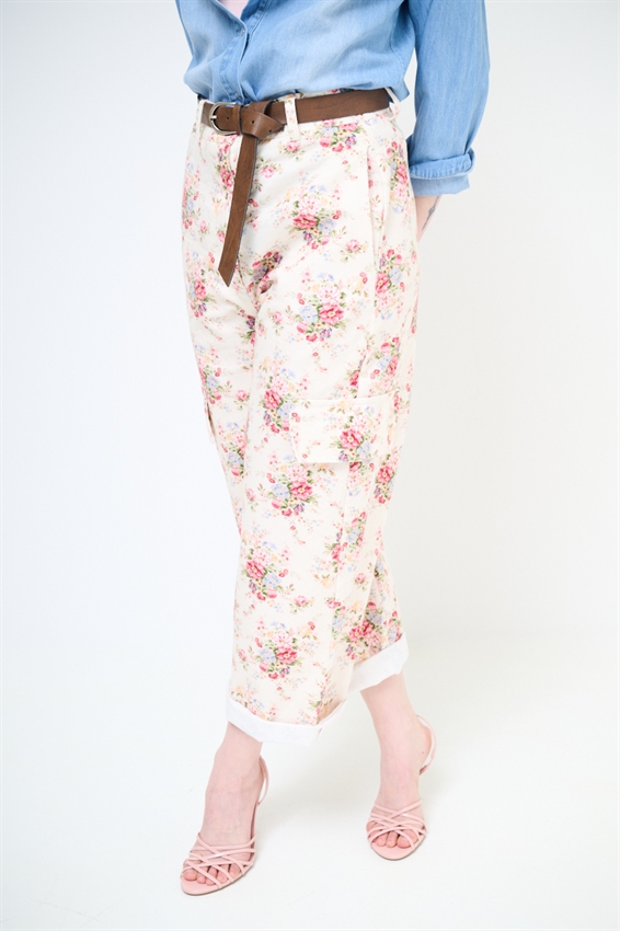 PANTALONE BALLOON IN GABARDINA A FANTASIA