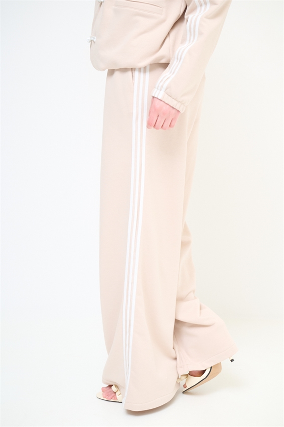 PANTALONE FELPA A PALAZZO CON BANDE