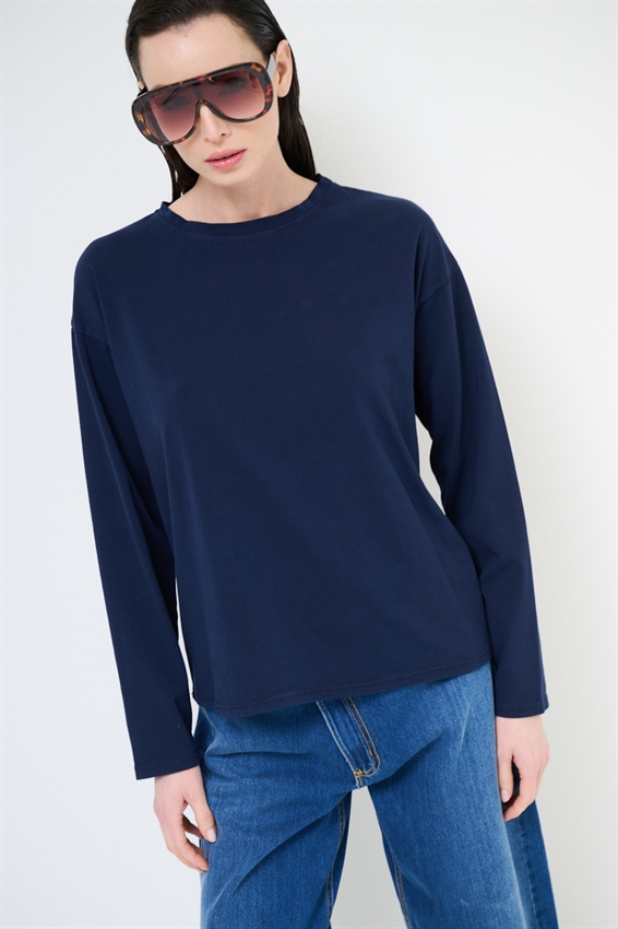 T-SHIRT COTONE MANICA LUNGA CALATA