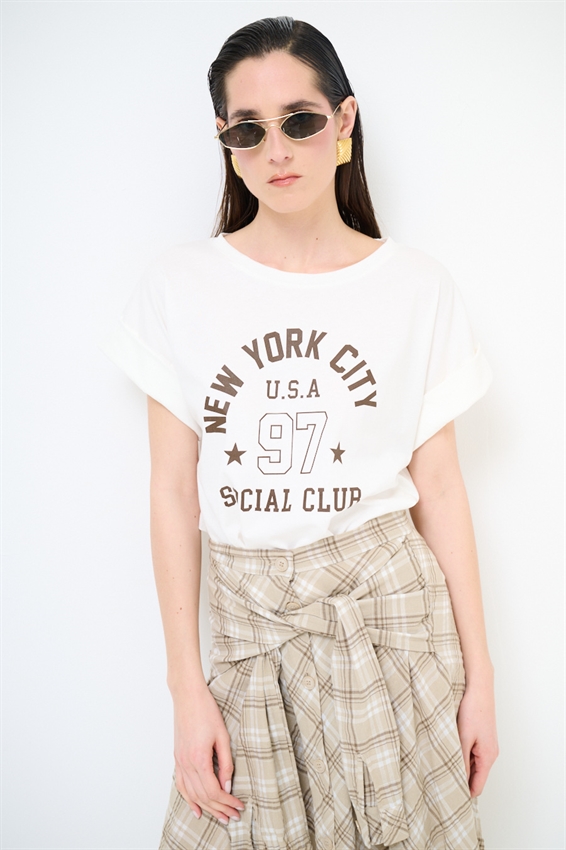 T-SHIRT STAMPA NEW YORK GLOW IN THE DARK