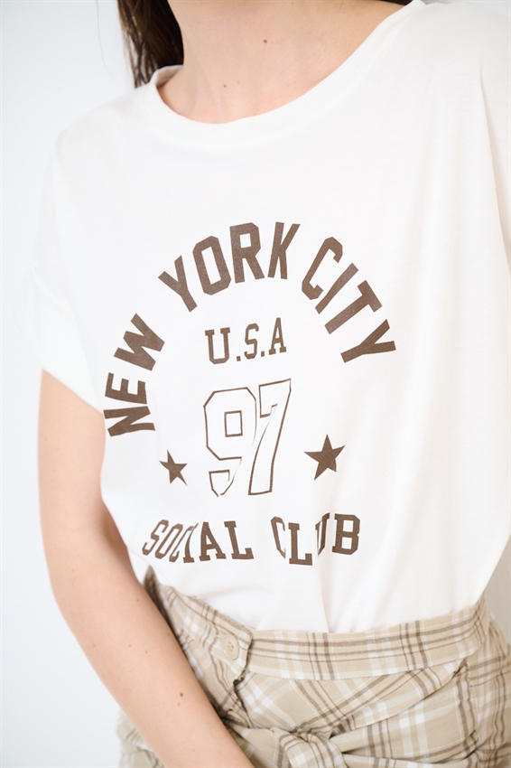 T-SHIRT STAMPA NEW YORK GLOW IN THE DARK