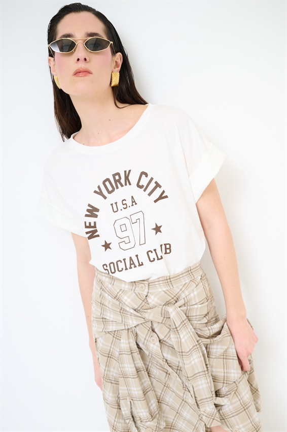 T-SHIRT STAMPA NEW YORK GLOW IN THE DARK