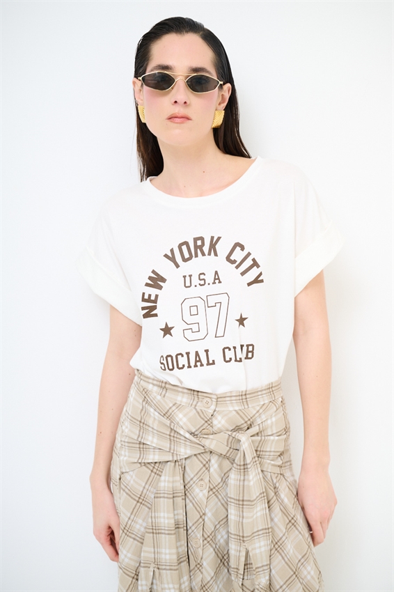 T-SHIRT STAMPA NEW YORK GLOW IN THE DARK