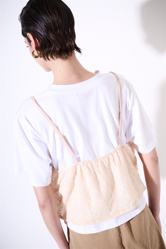 T-SHIRT + TOP PIZZO SOVRAPPOSTO