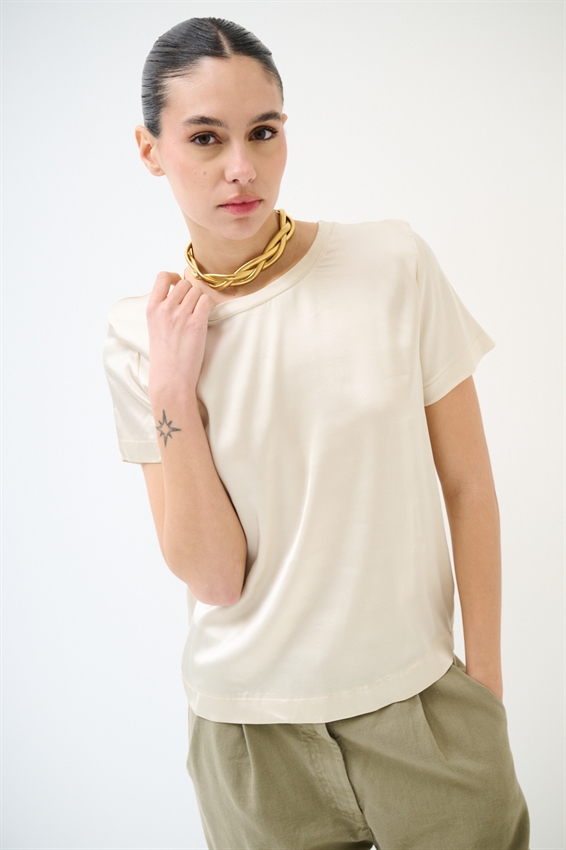 T-SHIRT MEZZA MANICA IN RASO VISCOSA