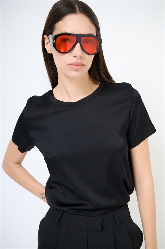 T-SHIRT MEZZA MANICA IN RASO VISCOSA