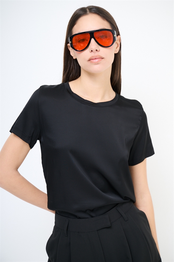 T-SHIRT MEZZA MANICA IN RASO VISCOSA