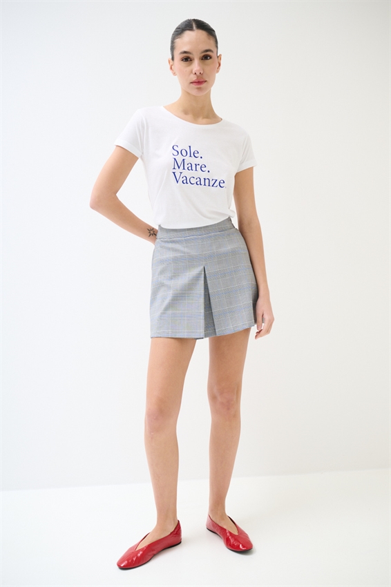 T-SHIRT BASIC CON STAMPA SOLE. MARE. VACANZE