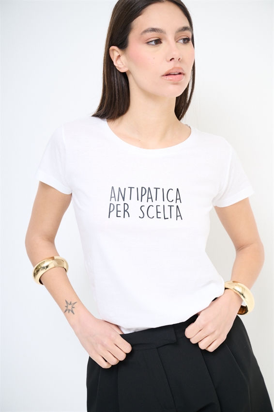 T-SHIRT BASIC STAMPA ANTIPATICA PER SCELTA
