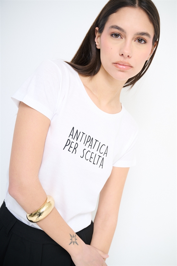 T-SHIRT BASIC STAMPA ANTIPATICA PER SCELTA