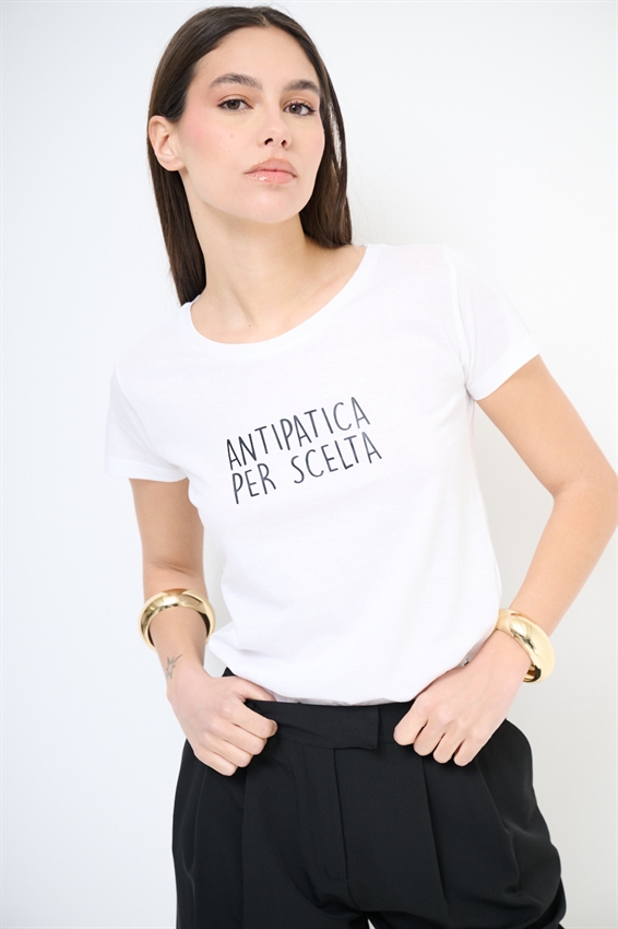 T-SHIRT BASIC STAMPA ANTIPATICA PER SCELTA