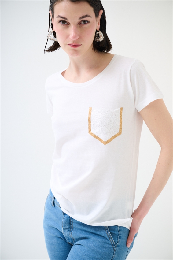 T-SHIRT BASIC TASCHINO PIZZO