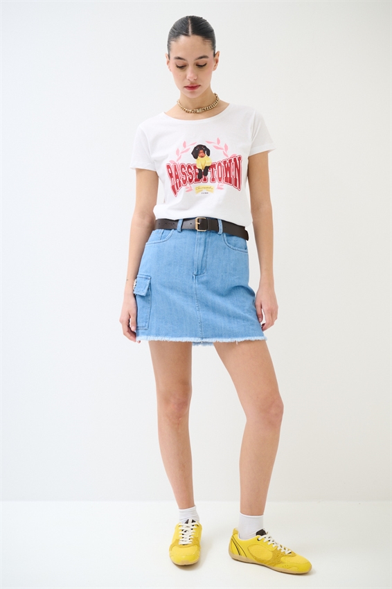 T-SHIRT STAMPA BASSOTTO + SCRITTA