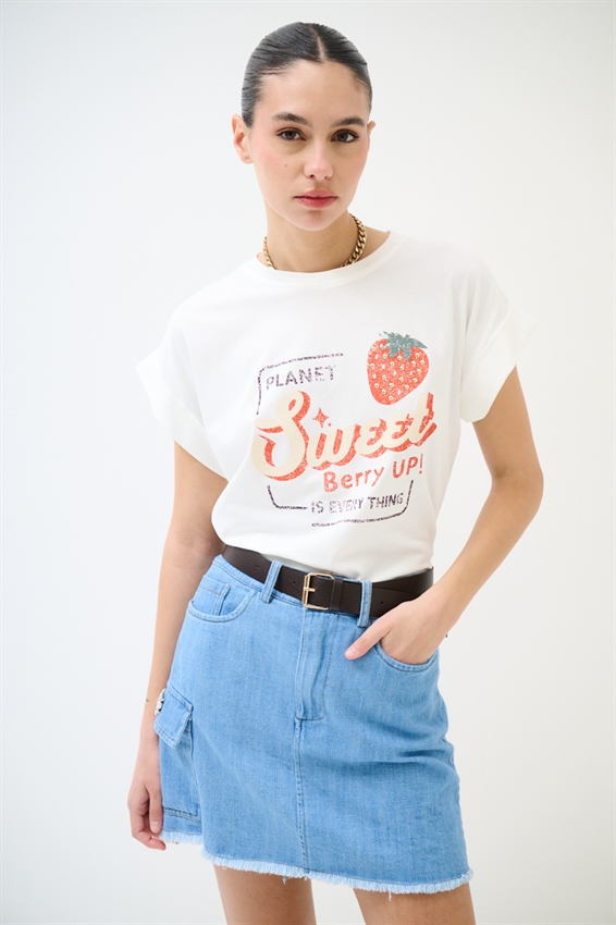 T-SHIRT STAMPA SWEET + BORCHIE