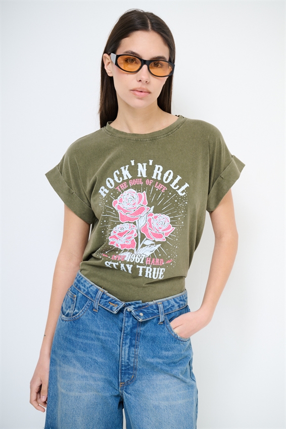 T-SHIRT STAMPA ROCK N ROLL