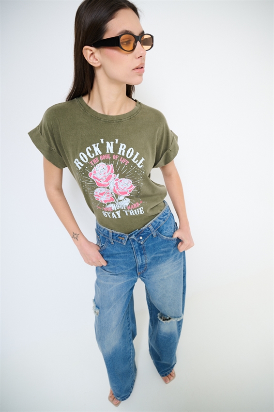 T-SHIRT STAMPA ROCK N ROLL