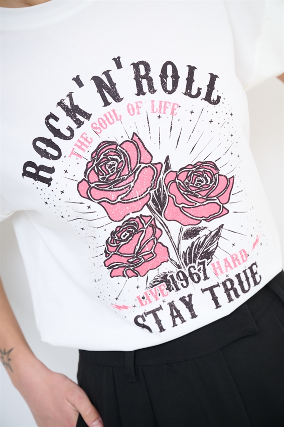 T-SHIRT STAMPA ROCK N ROLL