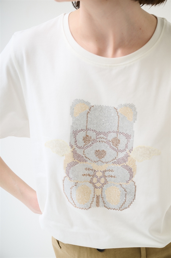 T-SHIRT ORSETTO CON OCCHIALI