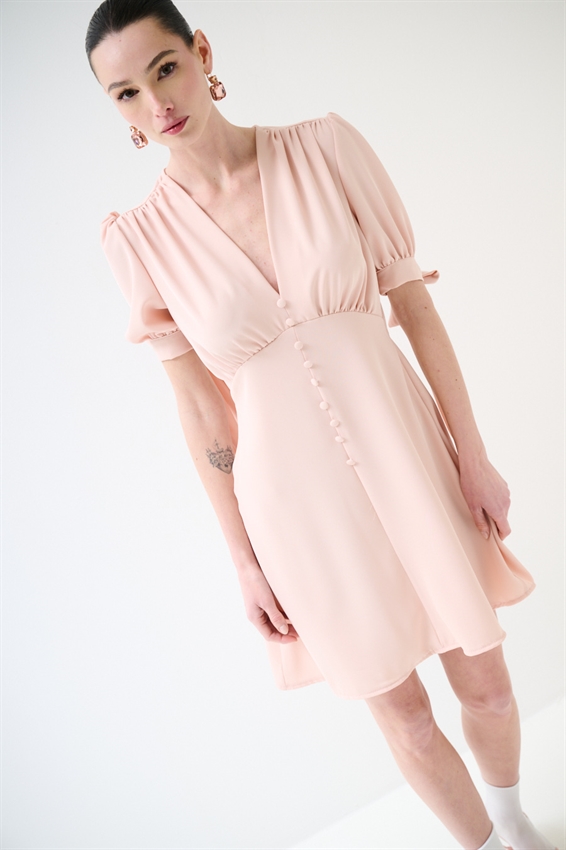 ABITO CORTO CON BOTTONI FODERATI