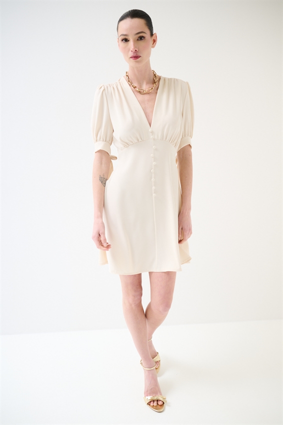 ABITO CORTO CON BOTTONI FODERATI