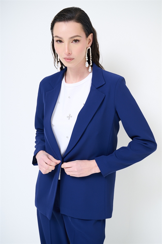 GIACCA BASIC CADI 1 BOTTONE BLU