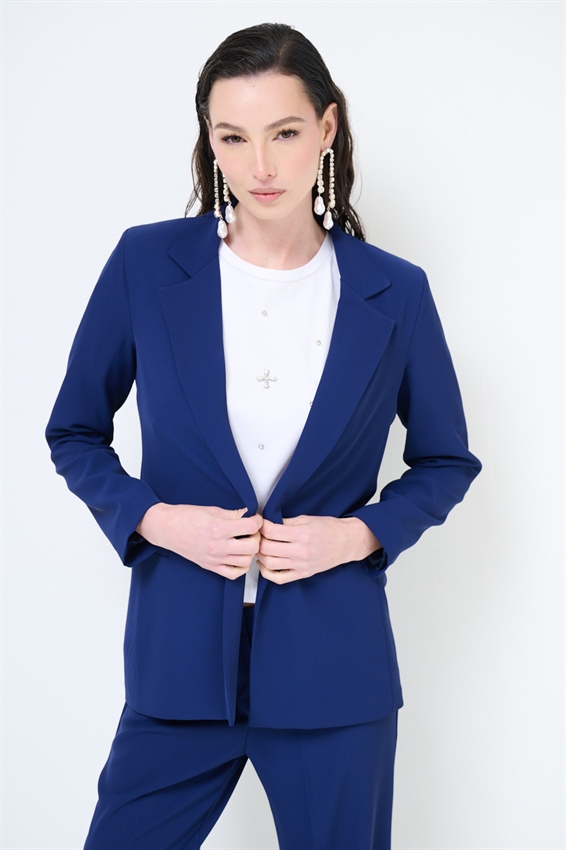 GIACCA BASIC CADI 1 BOTTONE BLU